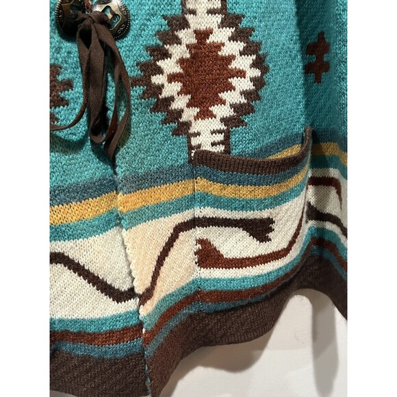 Magnolia Lane Masters Cardigan Women’s XL Sweater Aztec Southwestern Pockets - Picture 9 of 10